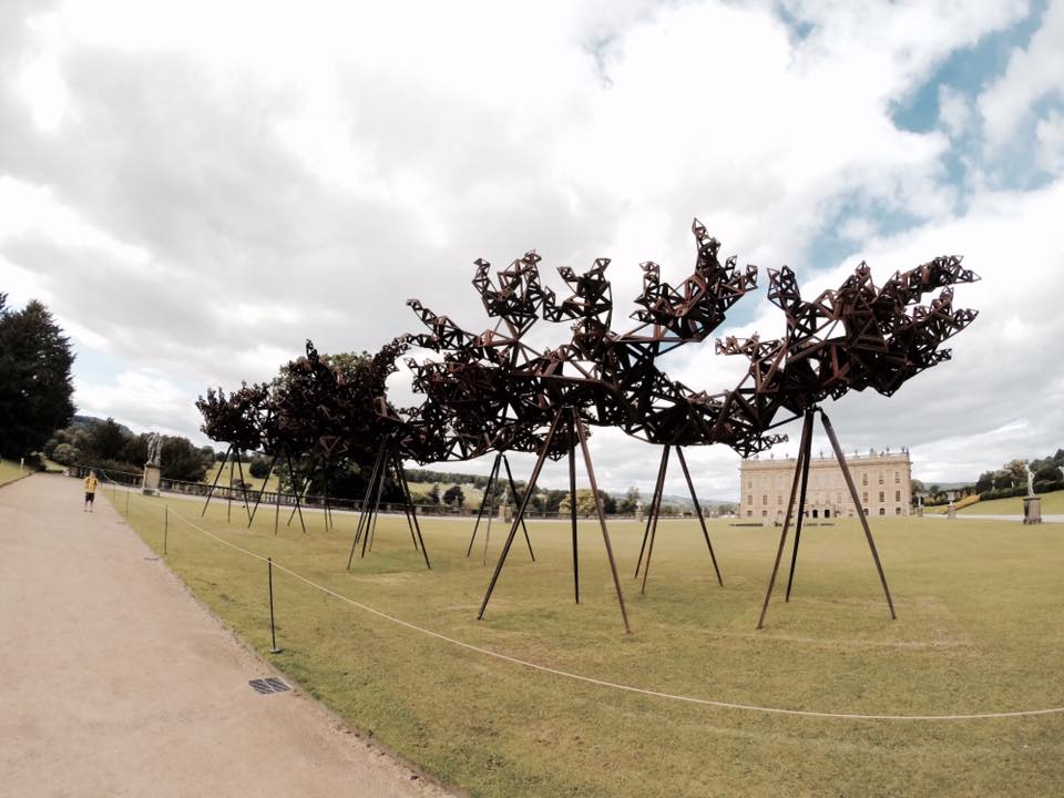 Conrad Shawcross RA The Dappled Light of the Sun at Chatsworth House, Derbyshire.