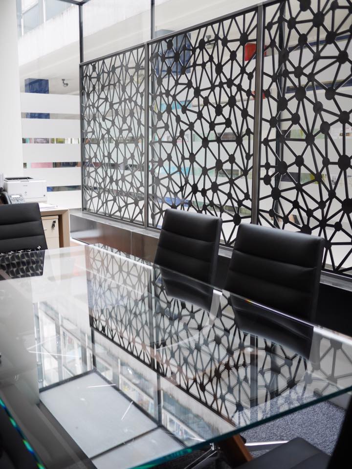 Laquered Laser Profiled Screens for Imperial College London